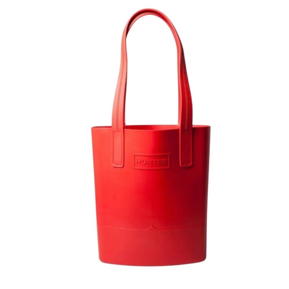 Hunter Red Rubberized Tote Bag Large Waterproof Shopper